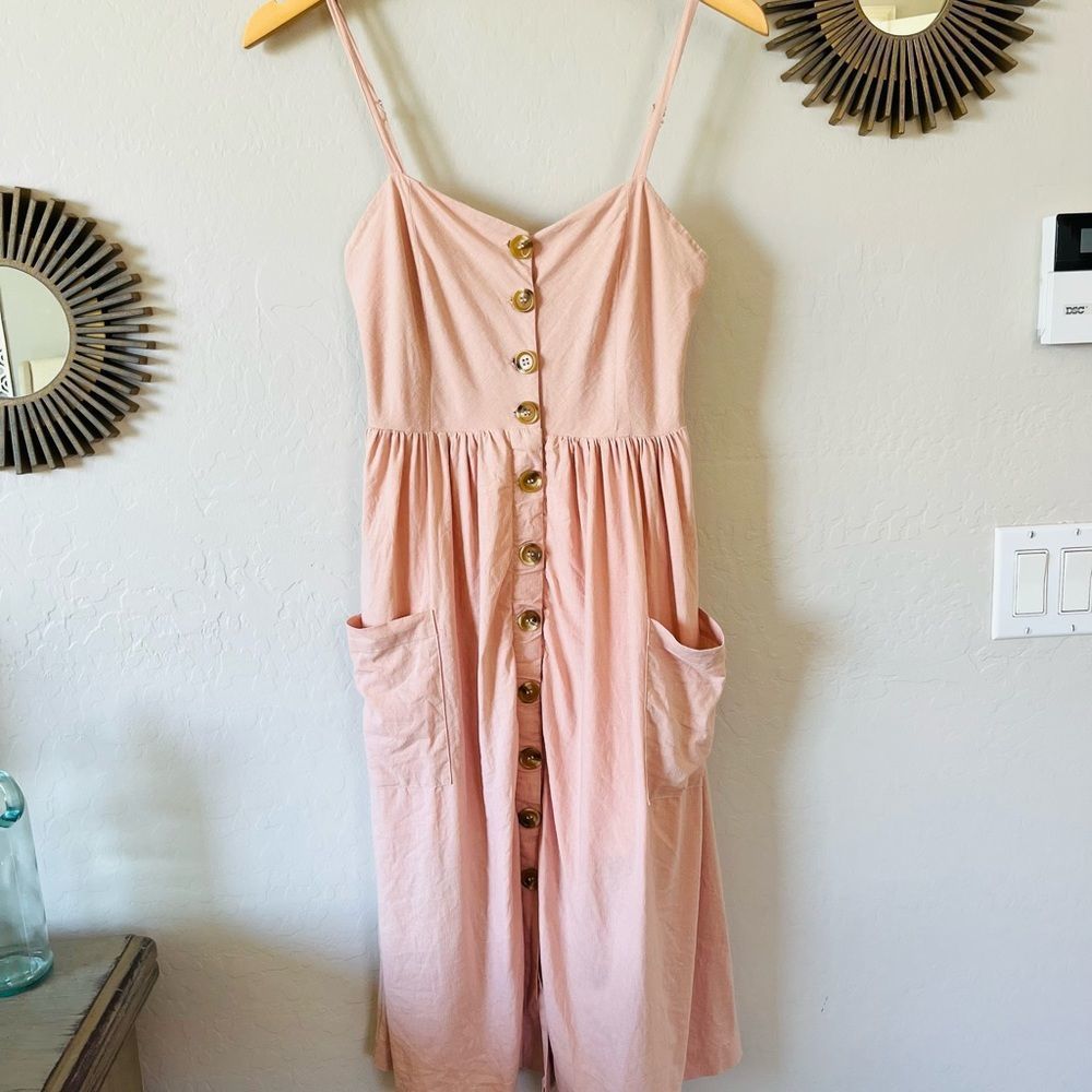 Mod Ref Button Front Midi Dress – Small - Picture 9 of 11